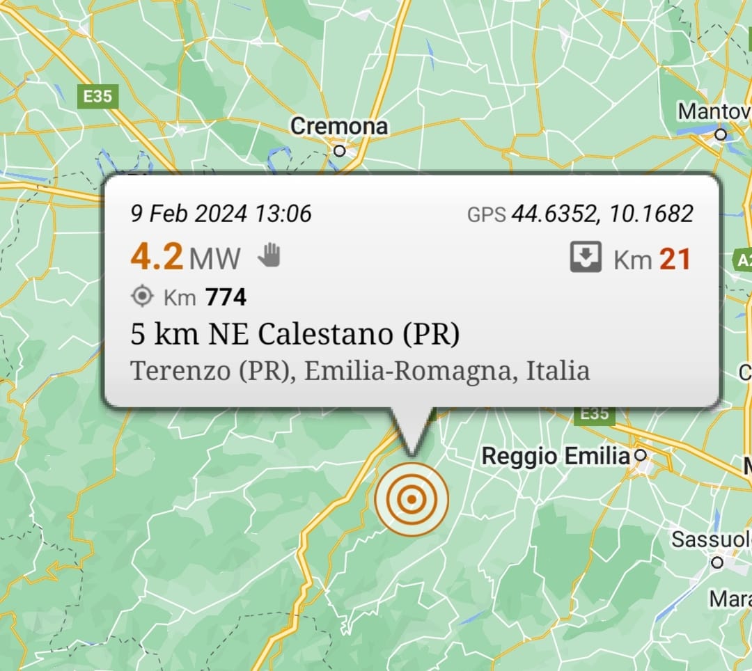 Forte terremoto nel parmense: scossa di magnitudo 4.2, gente in strada. In 2 giorni oltre 100 scosse 54 Terremoto