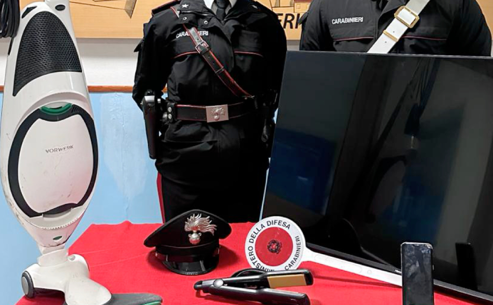 elettrodomestici rubati a Petilia policastro carabinieri