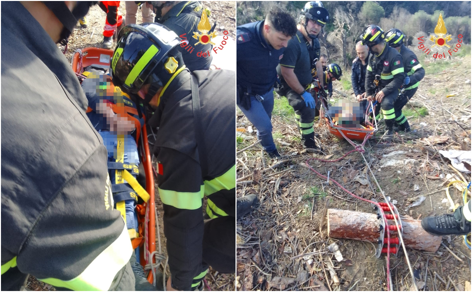 ferito burrone vigili fuoco cz