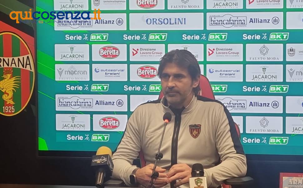 Viali «20 minuti nel secondo tempo inaccettabili. Non possiamo uscire così dalla gara» 53 william viali - ternana cosenza 01