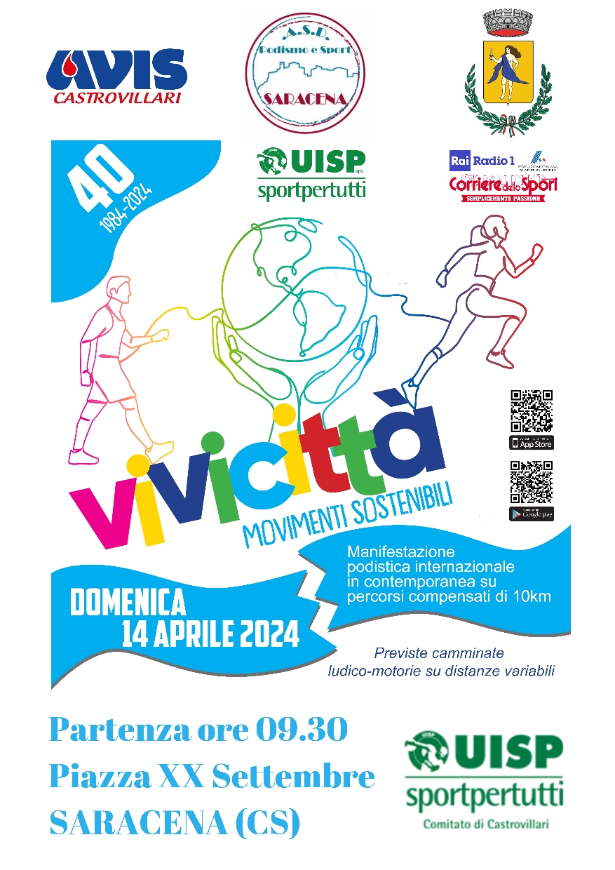 Sport sociale, diritti e pace: a Saracena i primi 40 anni di Vivicittà 54 Vivicittà saracena