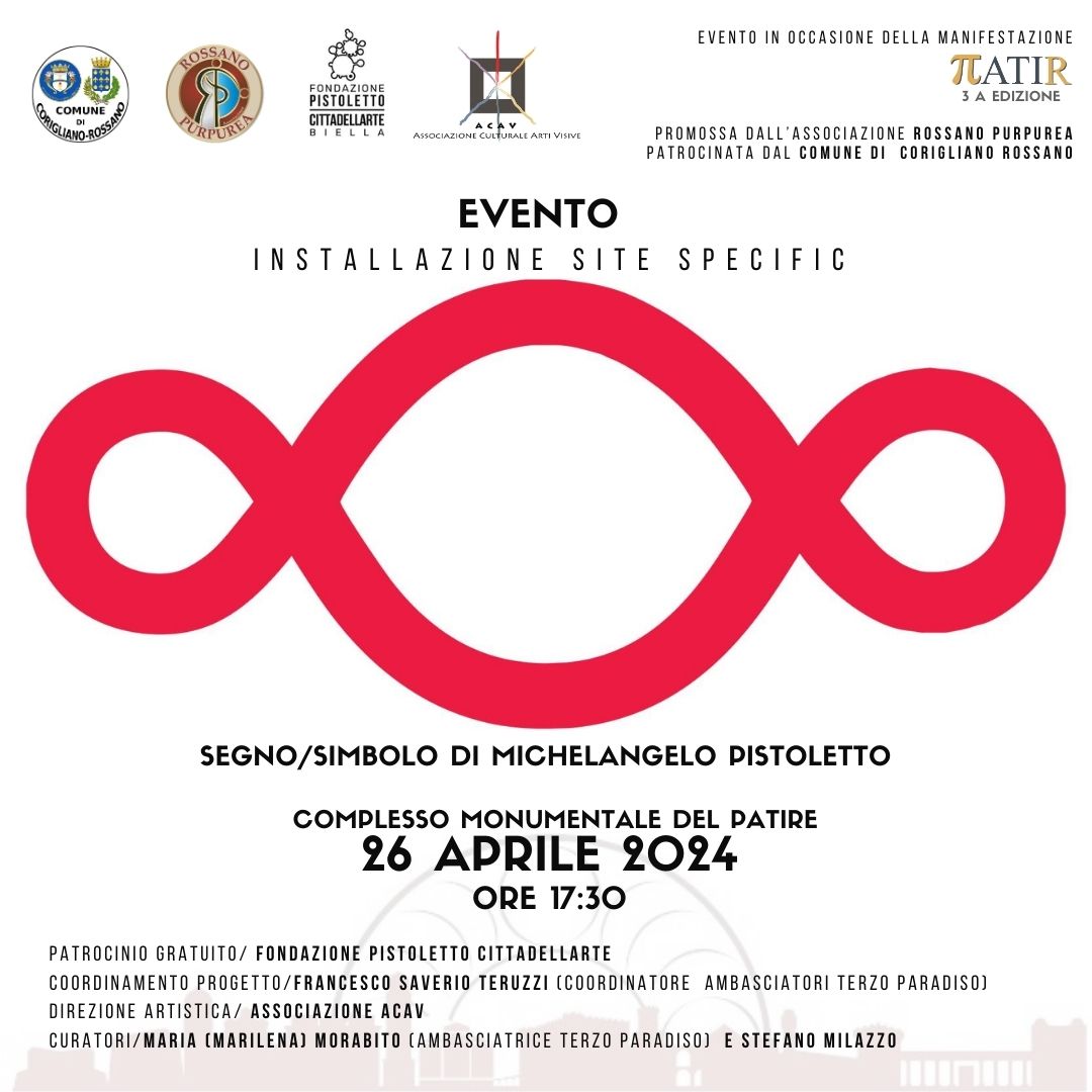 A Corigliano Rossano l'installazione del "Terzo Paradiso" simbolo di Michelangelo Pistoletto 54 Locandina Terzo Paradiso