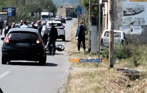 Scontro auto moto Rende Statale 107