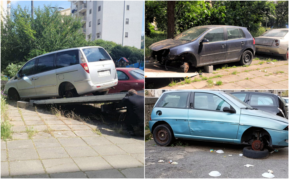 Auto abbandonate a Cosenza