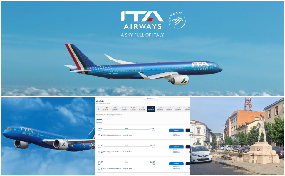 Ita-Airways-piazza-Crispi-Cosenza-customare