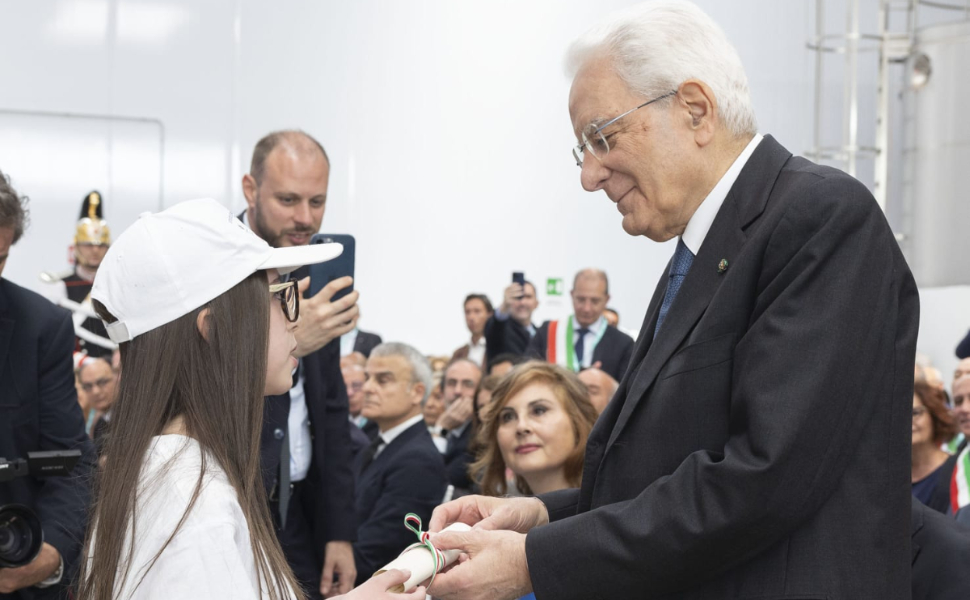 studenti Cassano con Mattarella