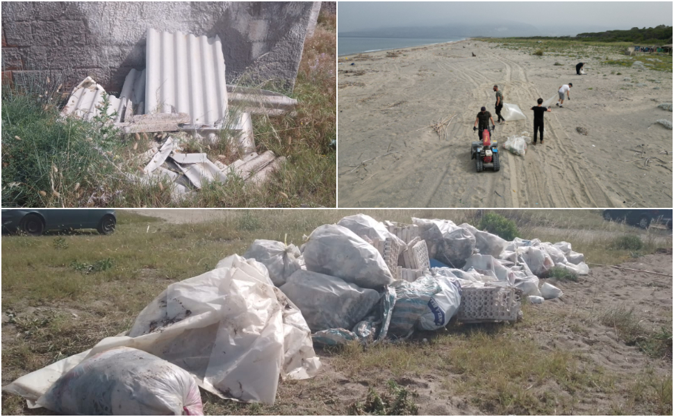 volontari spiaggia rifiuti san pietro lametino 01