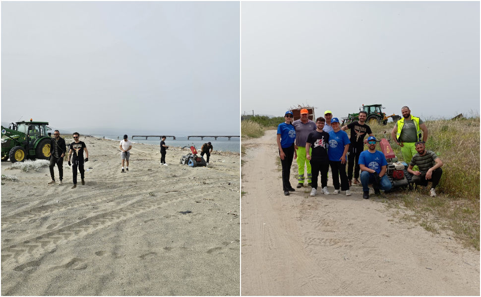volontari spiaggia rifiuti san pietro lametino 03