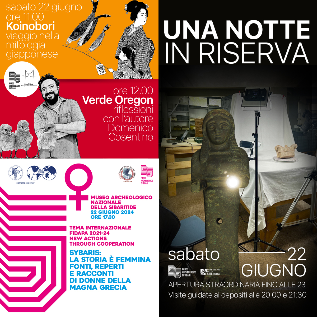 Torna l'estate del Parco Archeologico di Sibari: favole giapponesi e visita al nuovissimo Sylab 57 Una notte in riserva