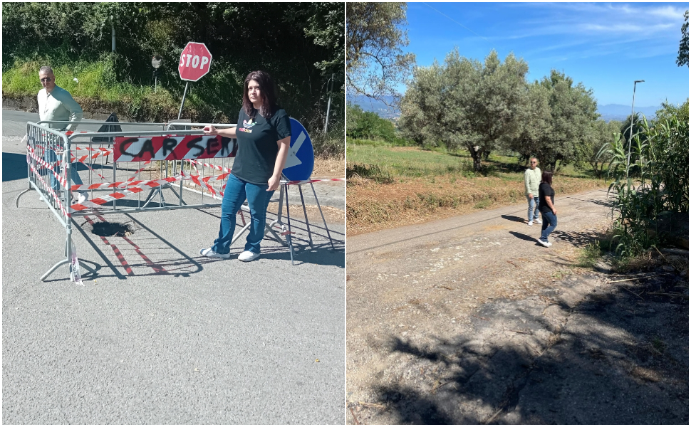 Strade dissestate a Donnici, presto un cronoprogramma di interventi 53 sopralluogo donnici consiglieri puzzo gigliotti 01