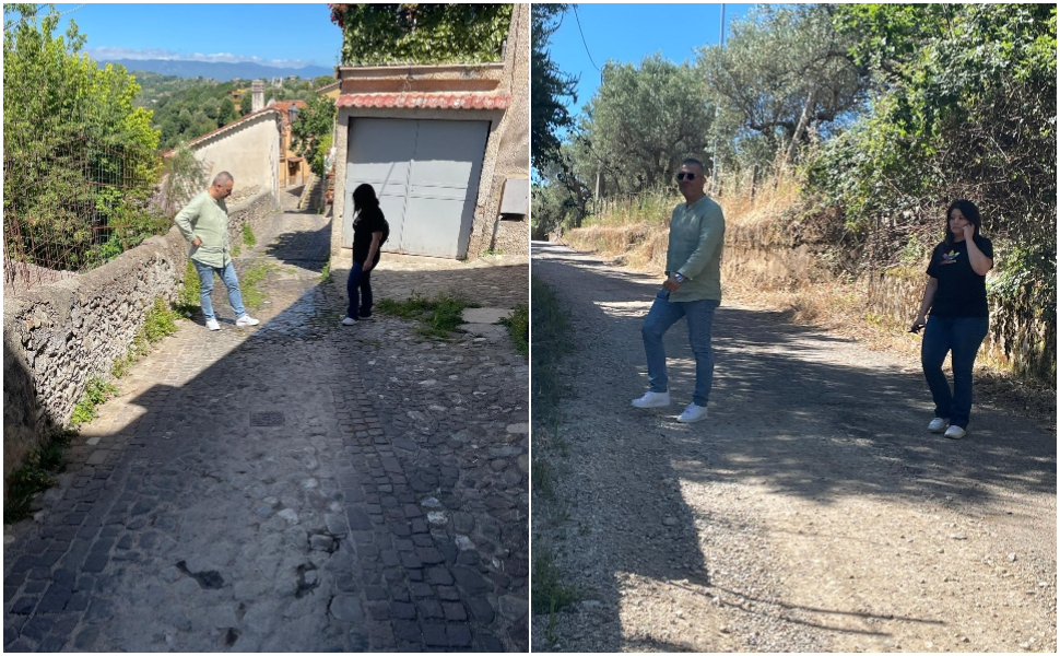 Strade dissestate a Donnici, presto un cronoprogramma di interventi 54 sopralluogo donnici consiglieri puzzo gigliotti 02