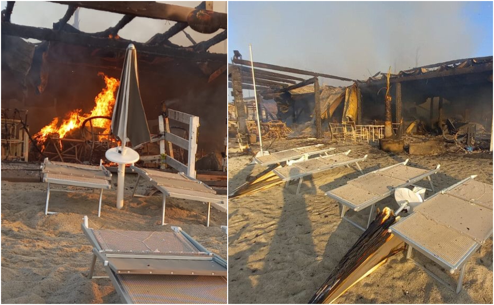 Roccella lido incendio