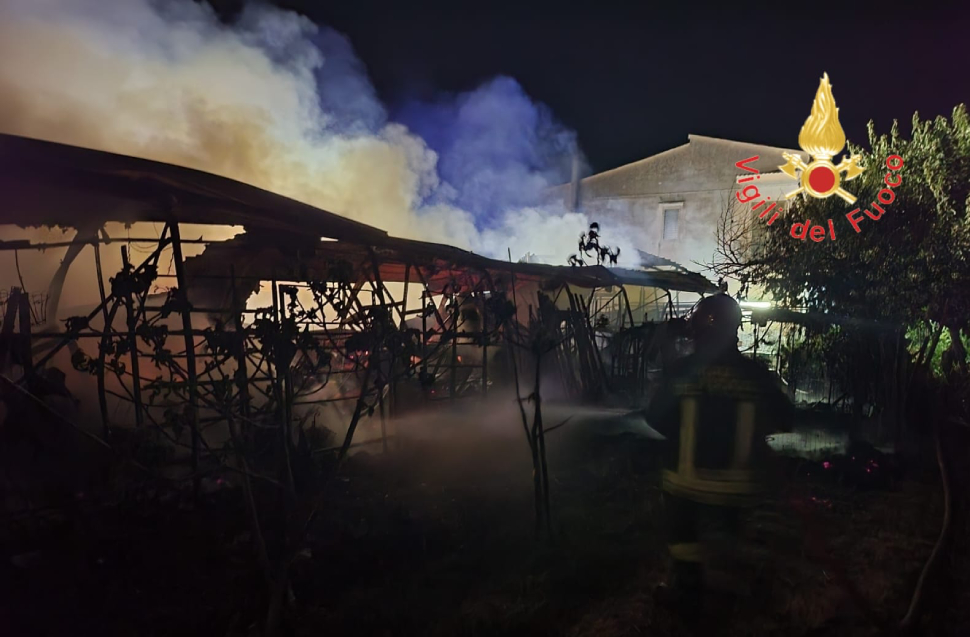 Paura nella notte, in fiamme capanno per la vendita di fiori – FOTO 55 d3f353f1 0d07 49f5 9266 fe376cae19e5