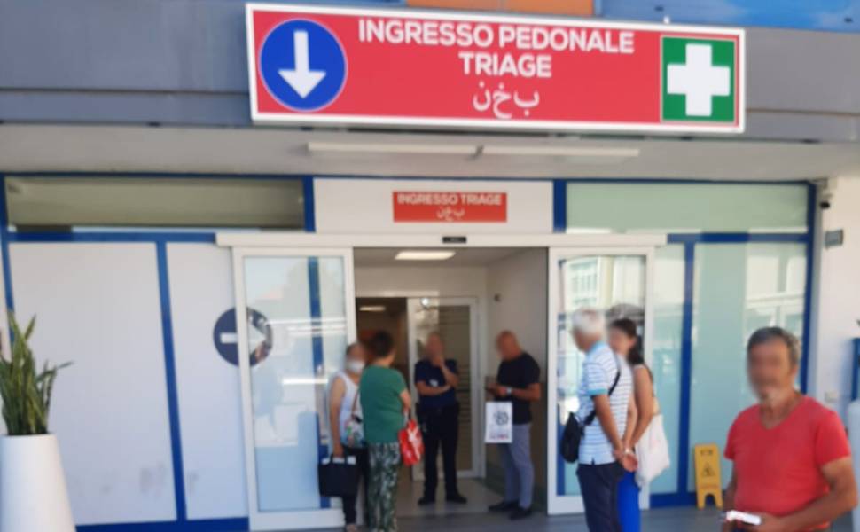 ingresso triage pedonale pronto soccorso
