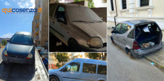 Auto abbandonate Cosenza