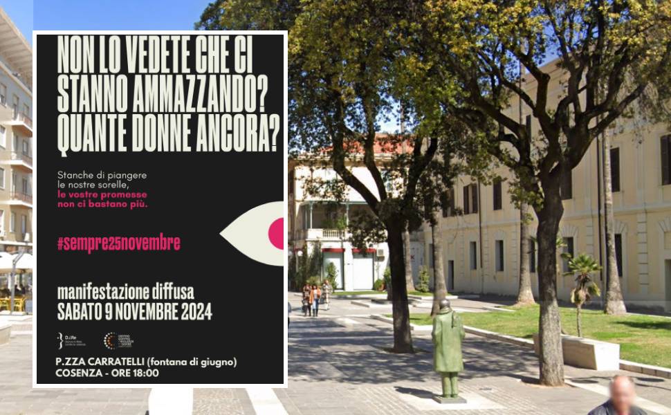 piazza carratelli cosenza flash mob anti violenza