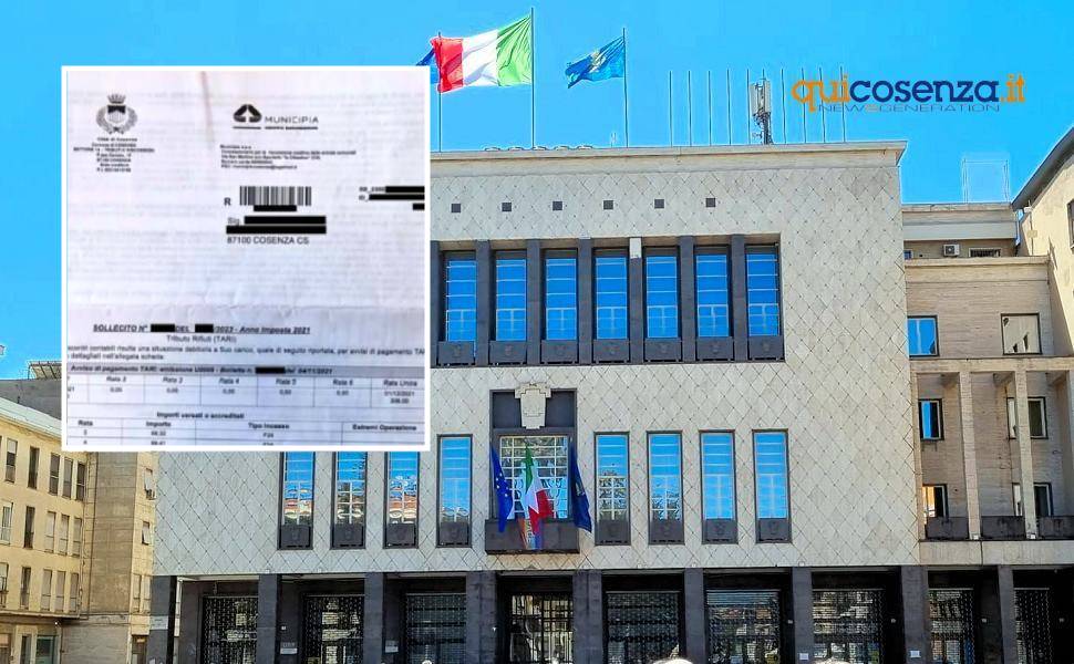 Comune di Cosenza Palazzo dei bruzi cartelle pazze