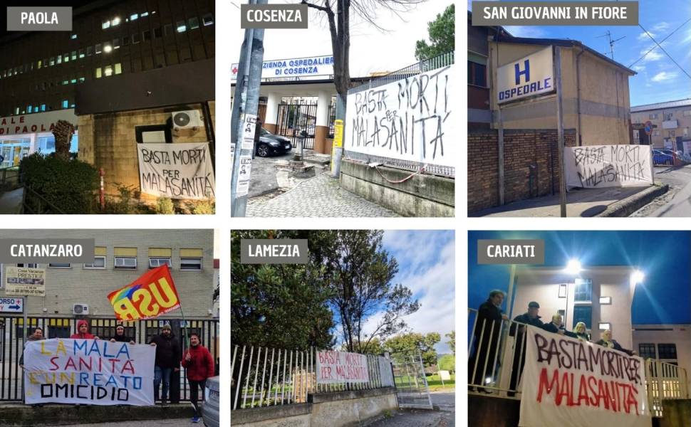 striscioni basta morti per malasanita