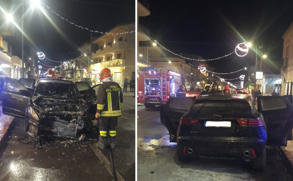 suv marina gioiosa ionica fiamme