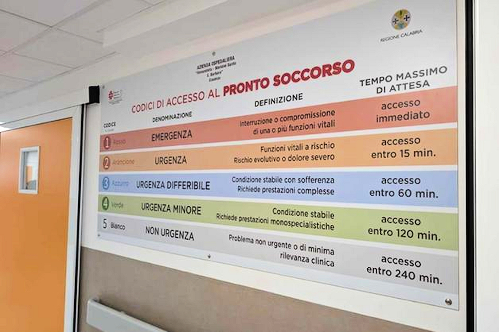 Cosenza, Pronto Soccorso assediato: 6.000 accessi in un mese. Ma solo 616 gravi o da codice rosso 53 Pronto Soccorso Cosenza codici accesso colori