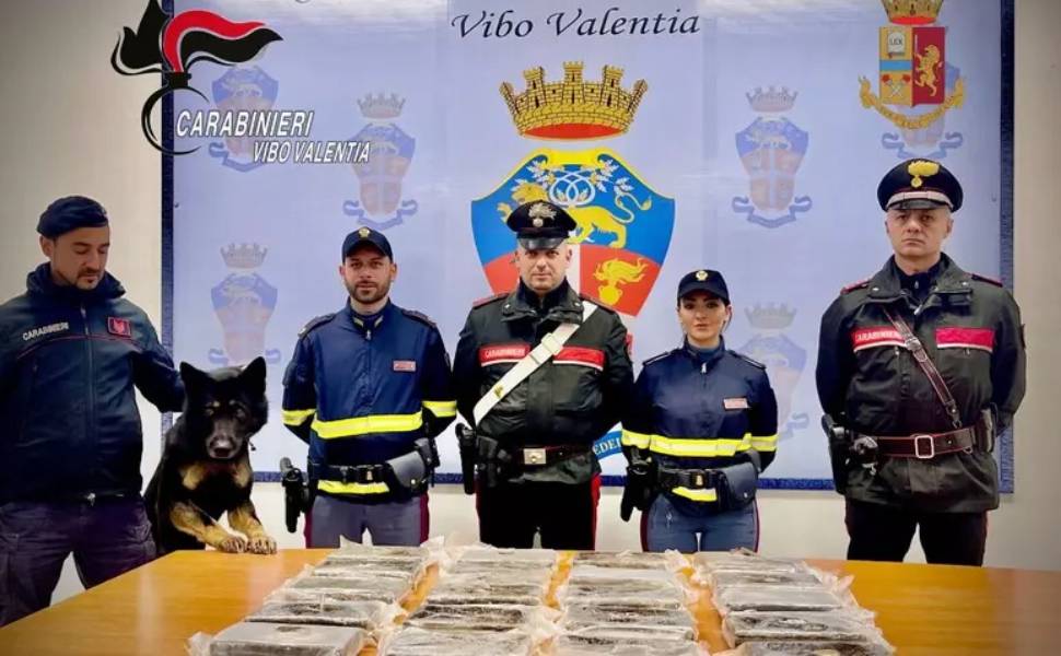 cocaina auto vibo 22 kg