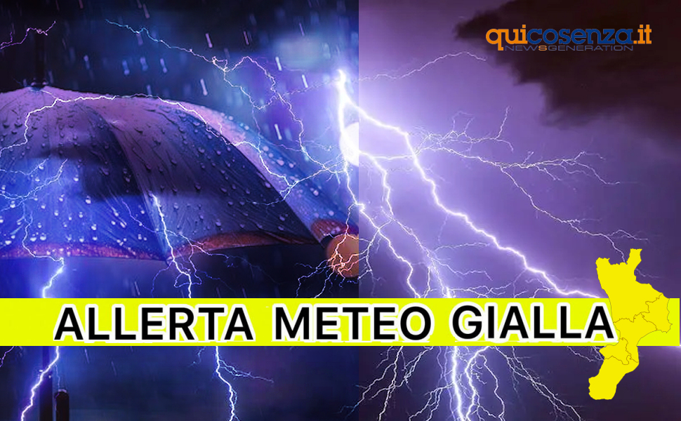 Allerta meteo gialla Calabria