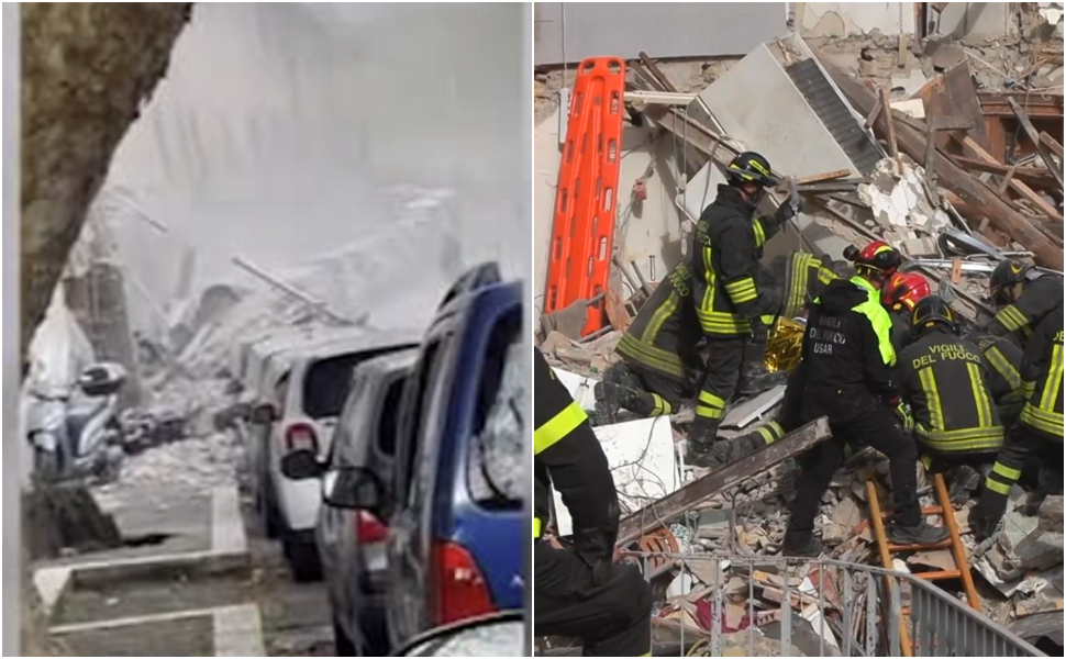 Roma Crollo palazzina