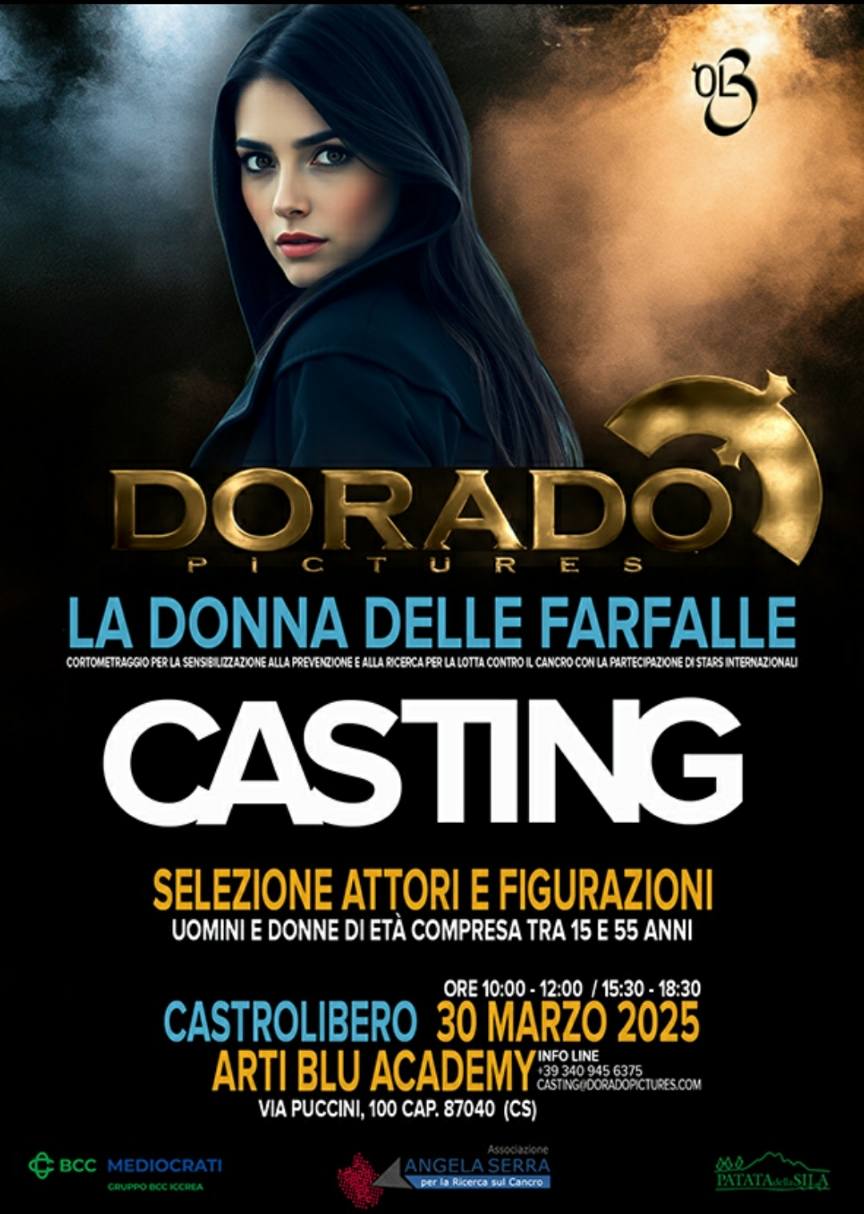 la donna delle farfalle locandina casting