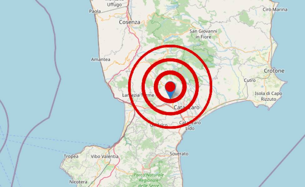 terremoto 2.6 tiriolo cz