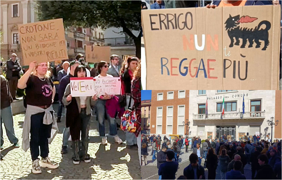 Crotone discarica scorie proteste