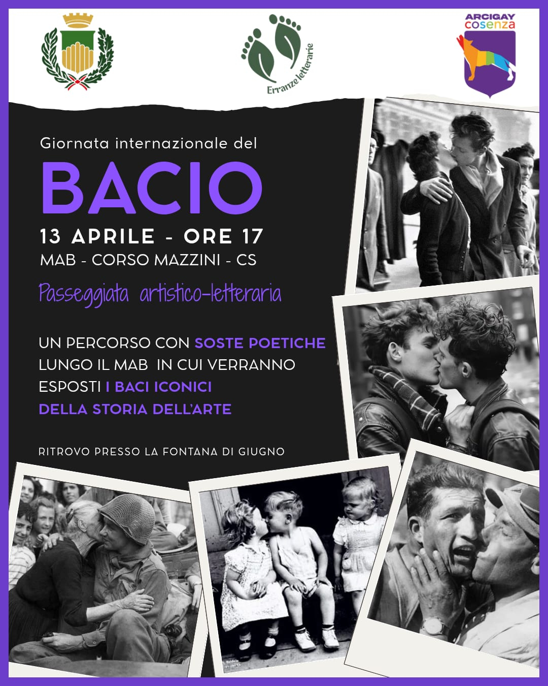 Giornata internazionale bacio corso mazzini Cosenza