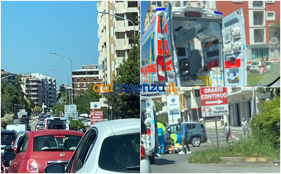 Incidente Cosenza auto e moto