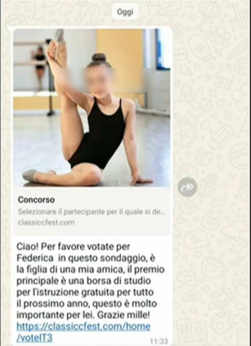 Truffa WhastApp foto