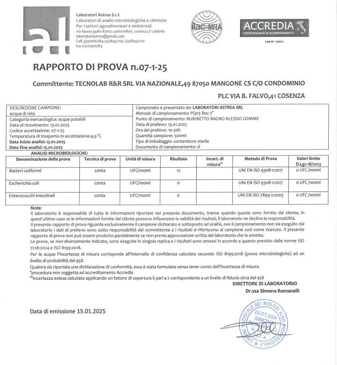 Cosenza: acqua contaminata in via Benito Falvo, residente «Comune esca dal silenzio, pubblichi dati completi» 54 analisi 13 marzo 2025