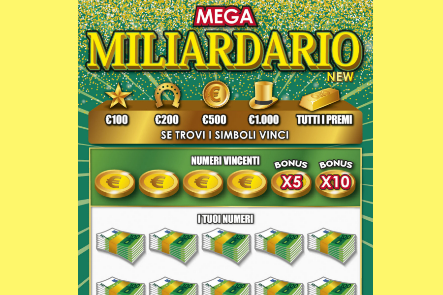 Il Gratta e Vinci premia la Calabria: vinti ben 2 milioni di euro con “Mega Miliardario New” 56 Mega Miliardario new Gratta e Vinci