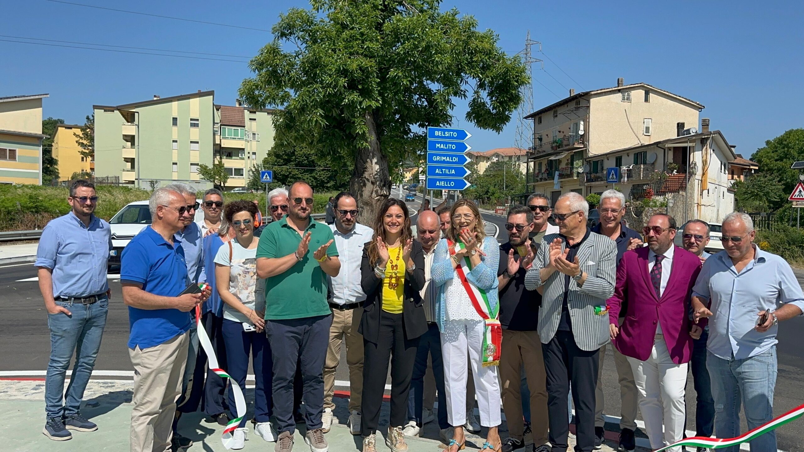 Santo Stefano di Rogliano: inaugurata la nuova rotatoria lungo la Provinciale 245/B 57 S.Stefano di Rogliano inaugurazione asse viario 2 scaled
