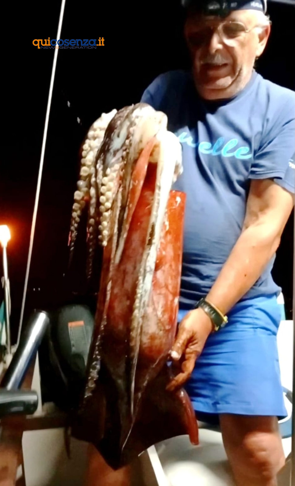 Pesca da record a San Lucido, Totano gigante da ben 19,2 Kg e lungo 1,40 metri 57 Totano record San Lucido 01