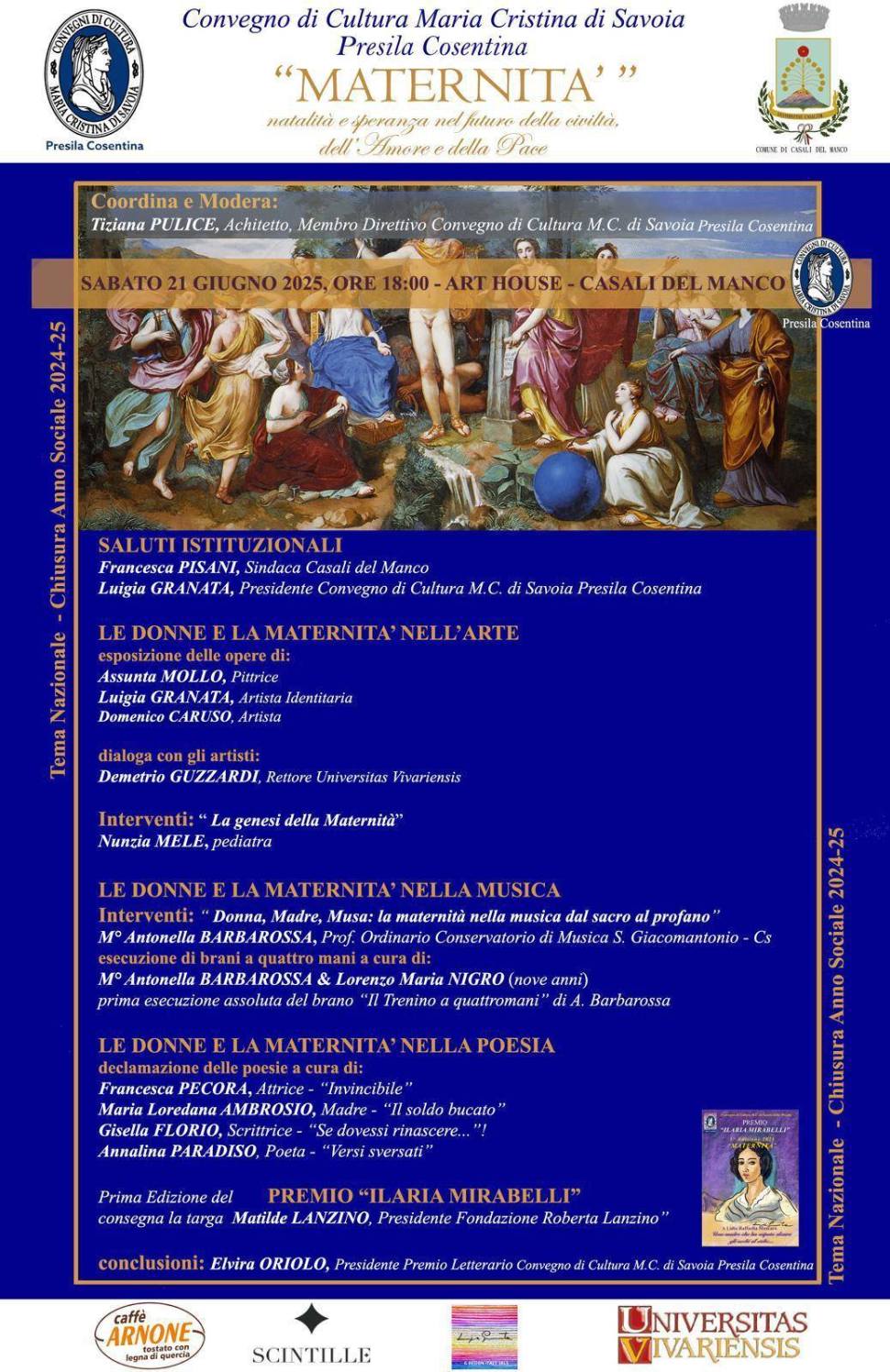 Casali del Manco: convegno “Maria Cristina di Savoia della Presila", anche un premio intitolato ad Ilaria Mirabelli 54 convegno casali manco