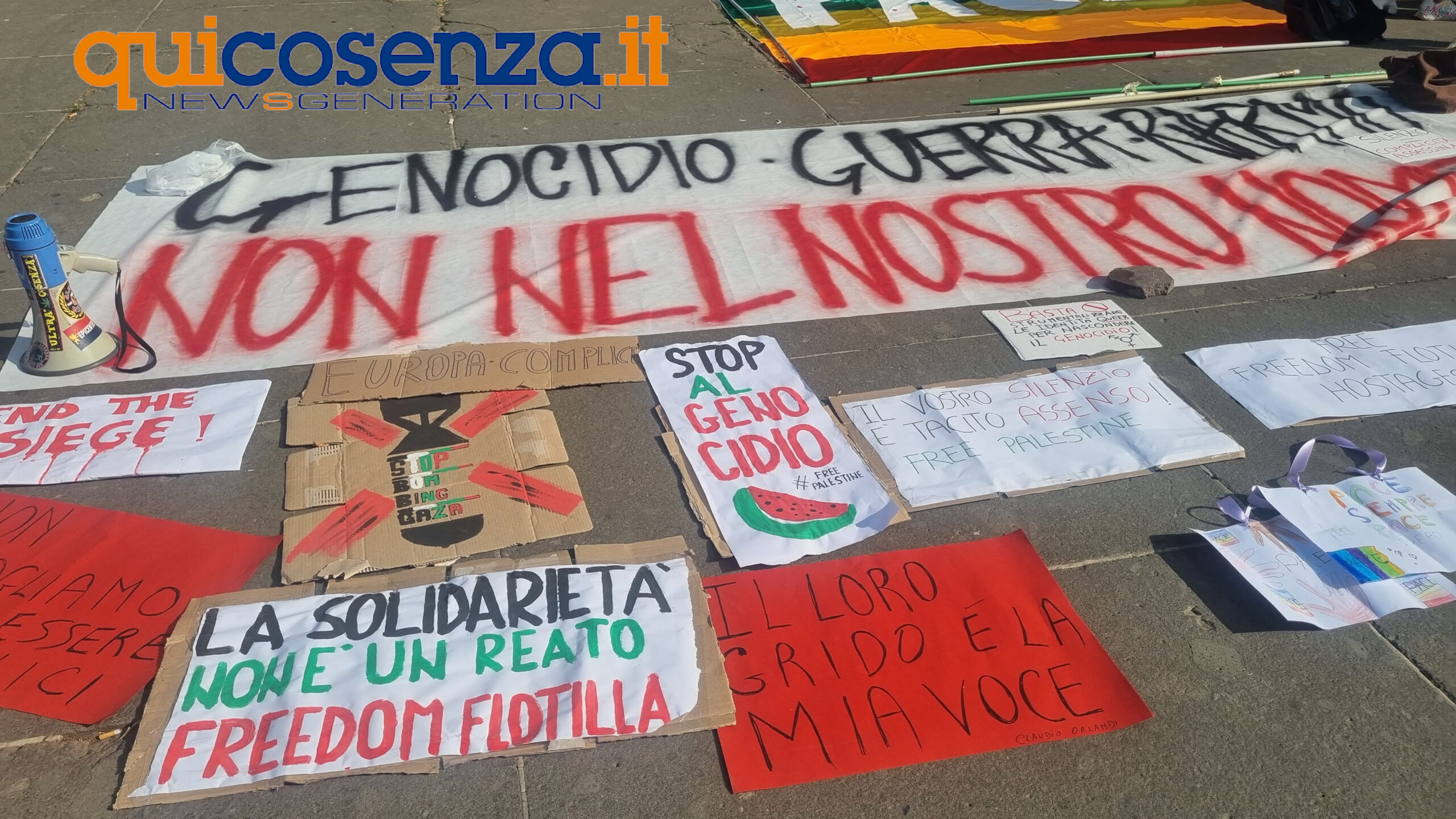 A Cosenza il corteo per la Palestina contro "Genocidio, guerra e riarmo: non nel nostro nome" 61 corteo gaza 2 scaled