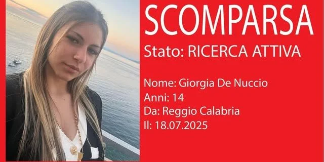 scomparsa giorgia de nuccio rc