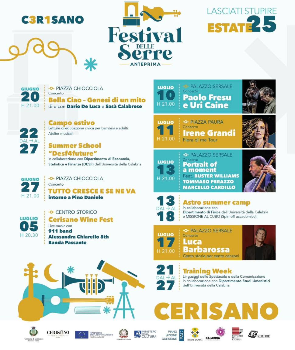 Cerisano, anteprima del Festival delle Serre: da Paolo Fresu ad Irene Grandi fino a Luca Barbarossa 54 cerisano anteprima festival serre