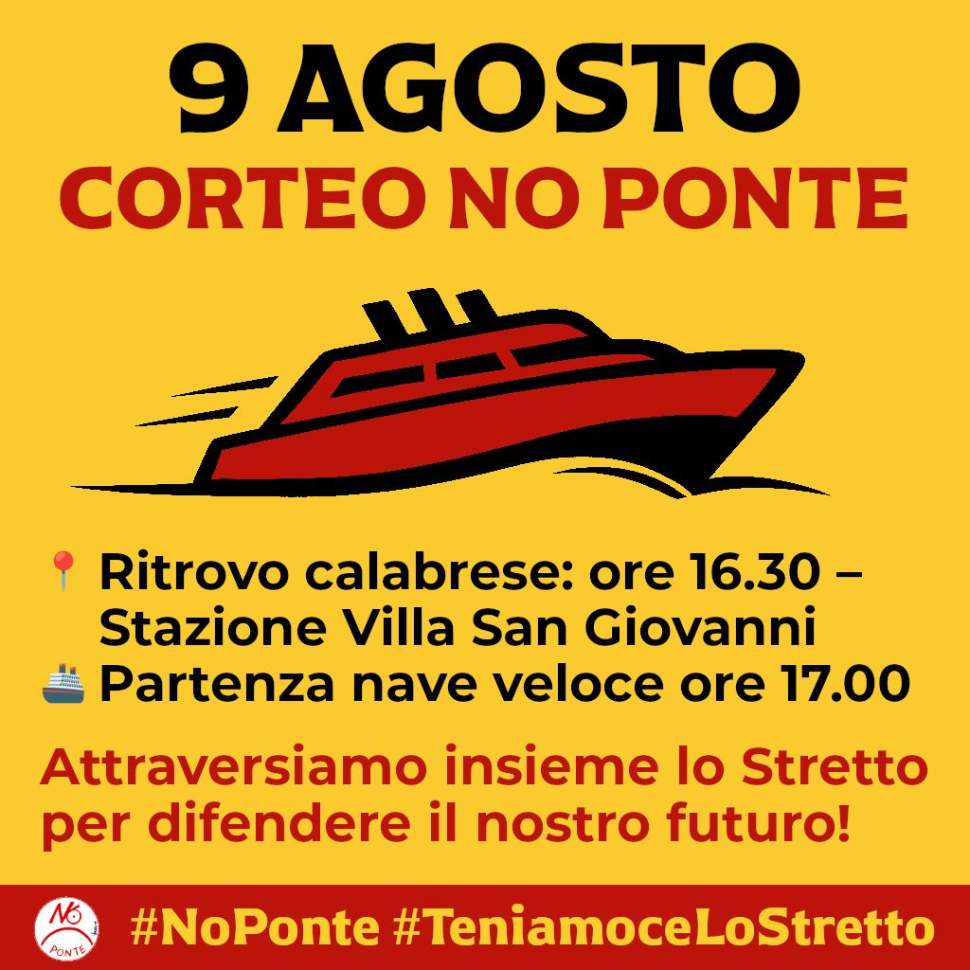9 agosto corteo no ponte