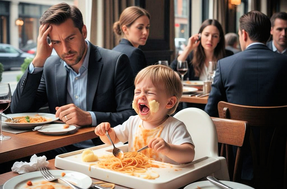 Sempre più ristoranti "Childfree": niente bambini a tavola tra favorevoli e contrari. Ma è legale? 54 Bambino che piange ristorane