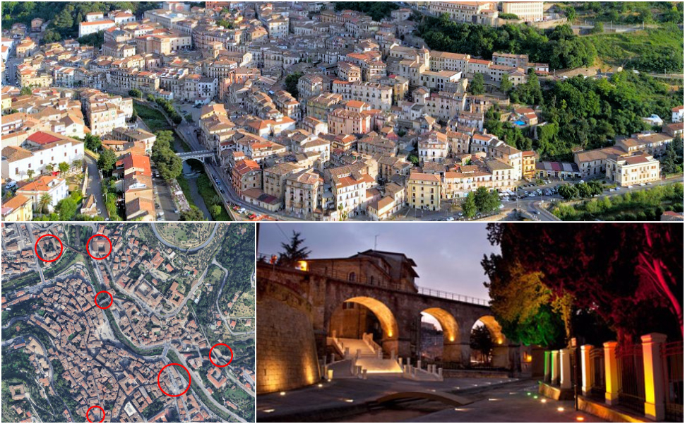 Centro storio Cosenza illuminazione artistica