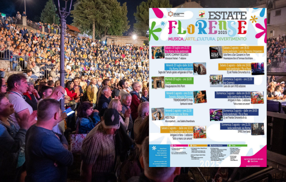 "Estate Florense 2025" a San Giovanni in Fiore: due mesi con oltre 100 eventi unici nel cuore della Sila 55 Estate Florense 2025