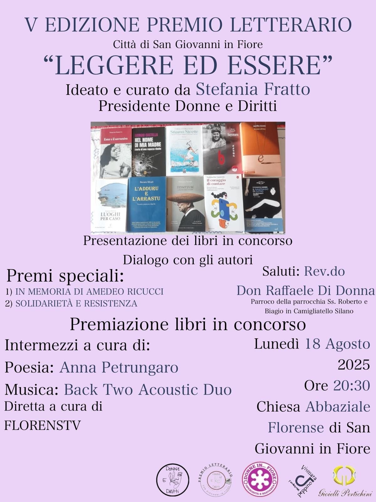 San Giovanni in Fiore, torna il premio letterario "Leggere ed Essere", 10 i libri in finale 54 Locandina