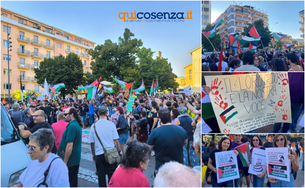 Anche Cosenza in piazza per Gaza e la Palestina «un genocidio nel silenzio e nell’indifferenza» - FOTO 55 Gaza Corteo Cosenza Sciopero