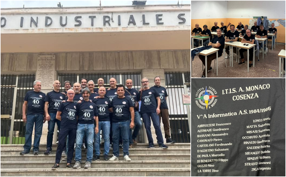 A 40 anni dal diploma, la prima classe di Informatica si ritrova all’ITIS "A. Monaco" di Cosenza 53 Itis A Monaco Cosenza reunion