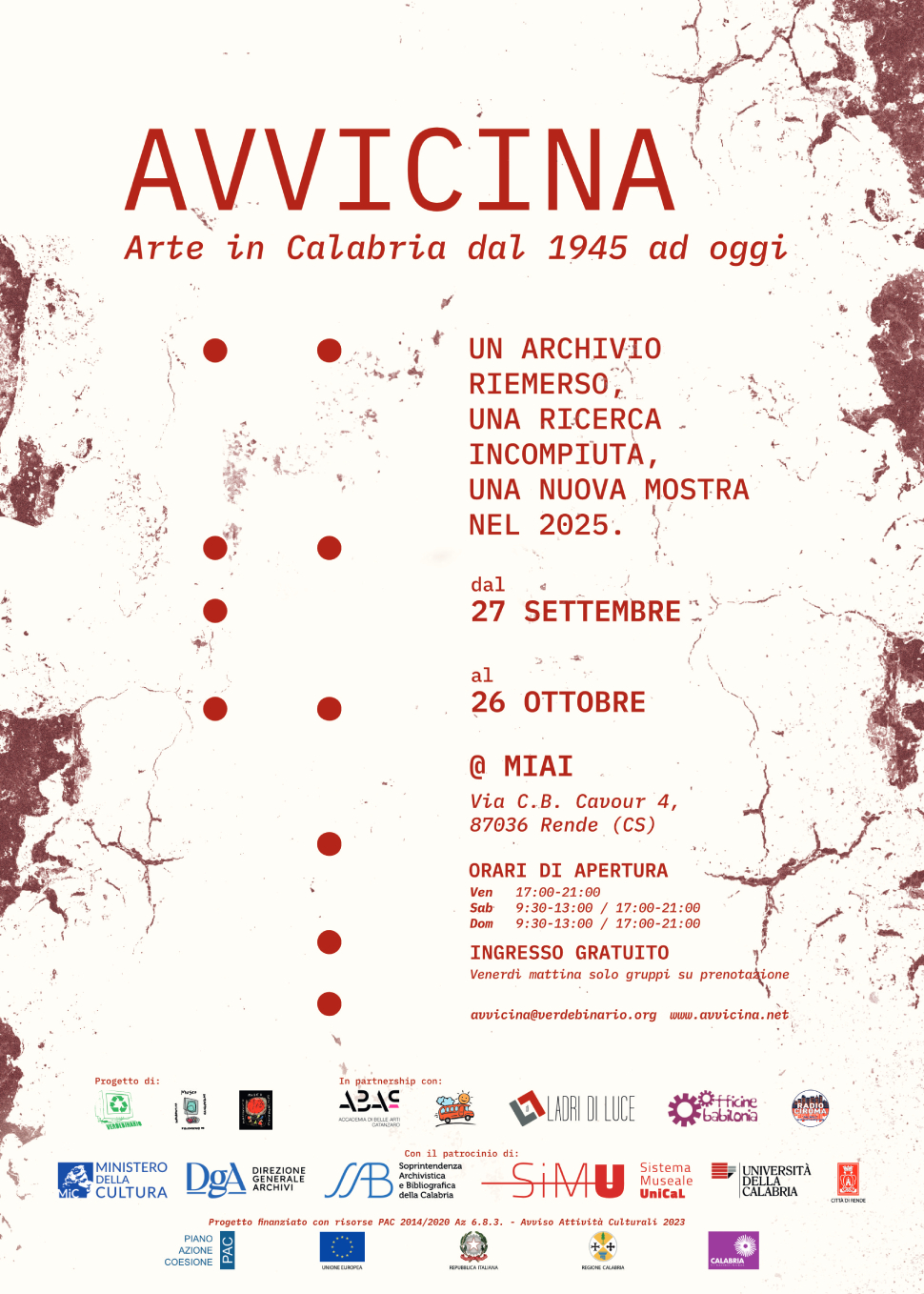 Al MIAI di Rende la mostra "Avvicina": l’arte in Calabria dal 1945 a oggi riemerge da un archivio dimenticato 54 avvicina