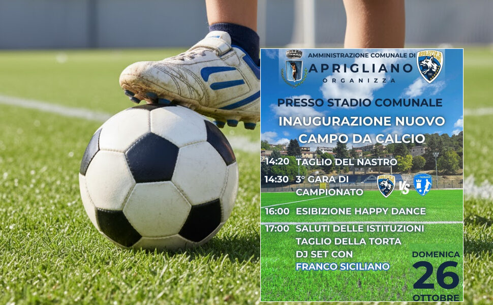 Aprigliano nuovo stadio Rocco Reda